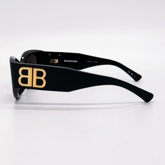 NEW BALENCIAGA OVERSIZED SUNGLASSES BALENCIAGA BB0324SK 002 - Picture 6 of 12